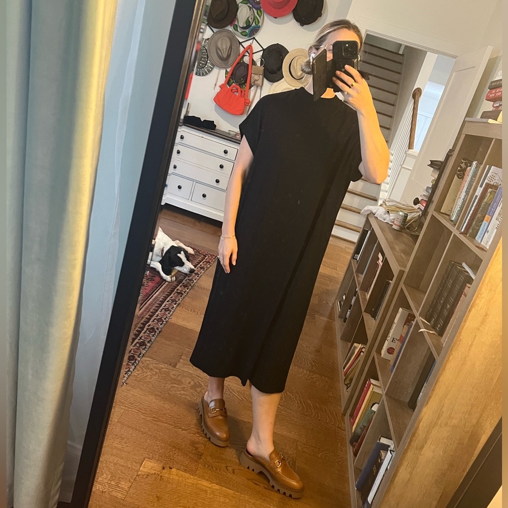 Roucha Black Oversized Tshirt Dress